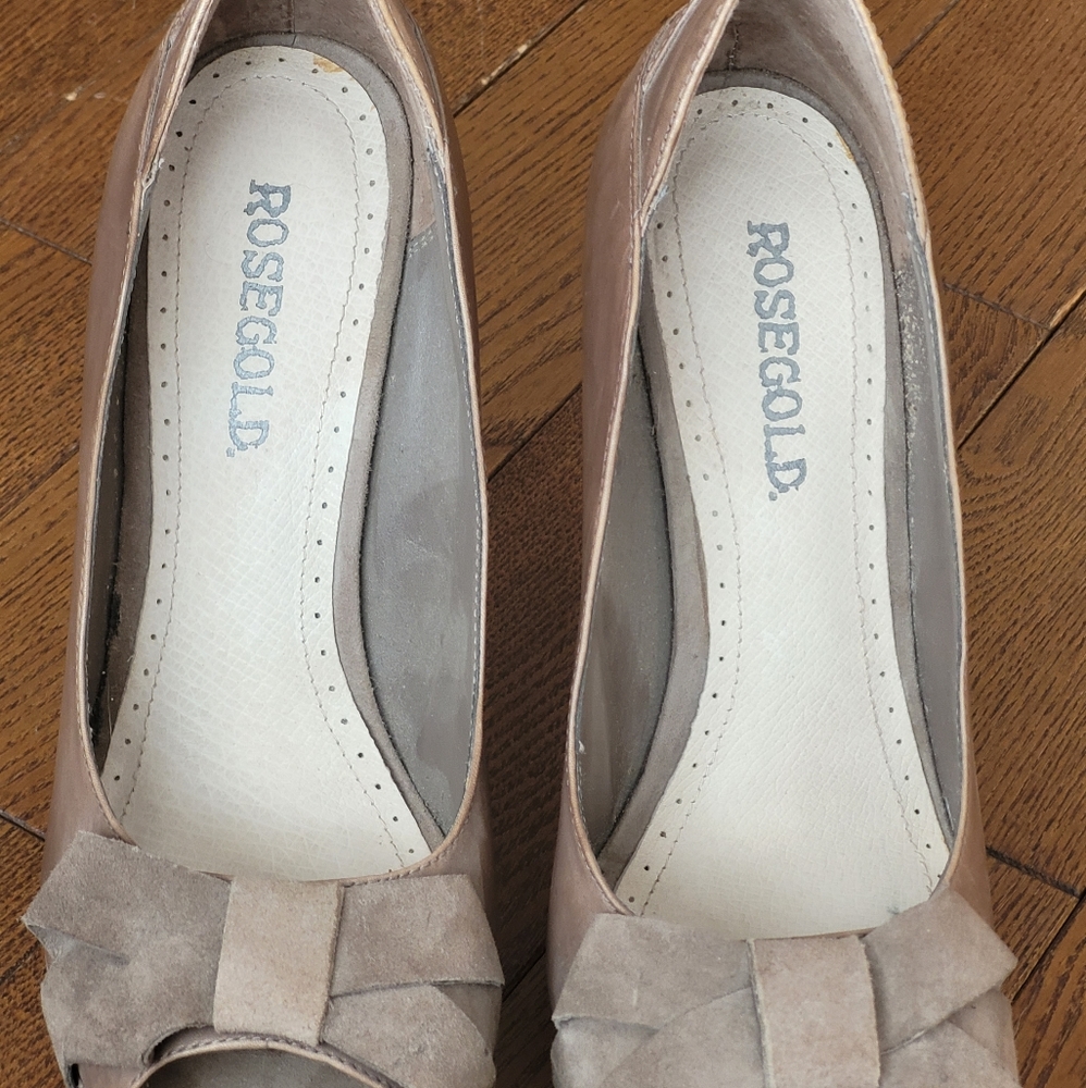 Rosegold Leather Heels